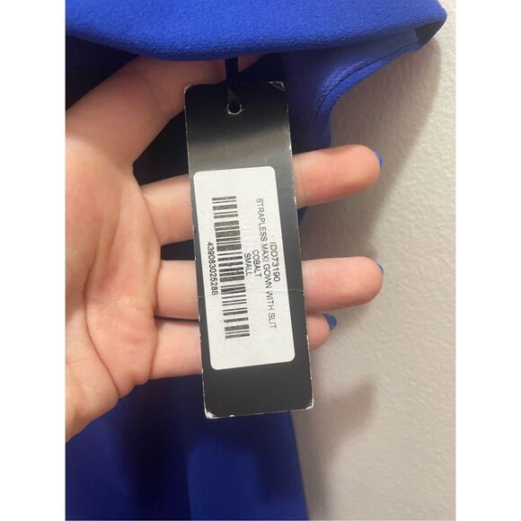 Lulus Blue Small Maxi Sleeveless Dress Prom Wedding NEW - Picture 3 of 6